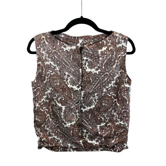 Ladies‎ Vintage Sleeveless Paisley Print Blouse Size Smal - Picture 4 of 14